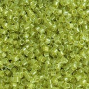 Miyuki delica kralen 11/0 - Sparkling yellow green lined crystal DB-910